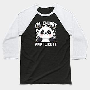 Cute chubby panda Baseball T-Shirt